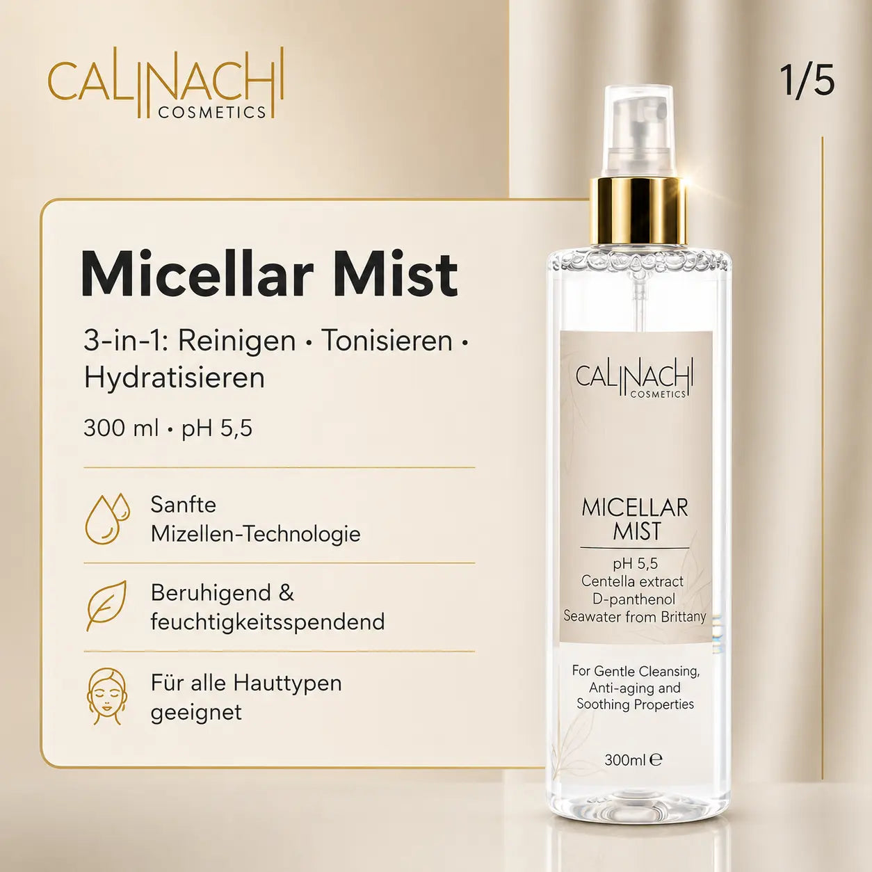 Micellar Myst, 300ml. skincare CALINACHI Cosmetics