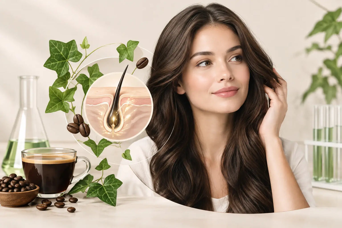 Hair Roots Need Support? Caffeine and Ivy Care