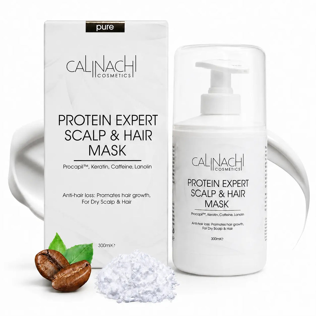 Protein Expert (Dry to Normal &amp; Normal) Anti-Hair Loss, Restorative, Mask for Scalp and Hair, 300 ml.