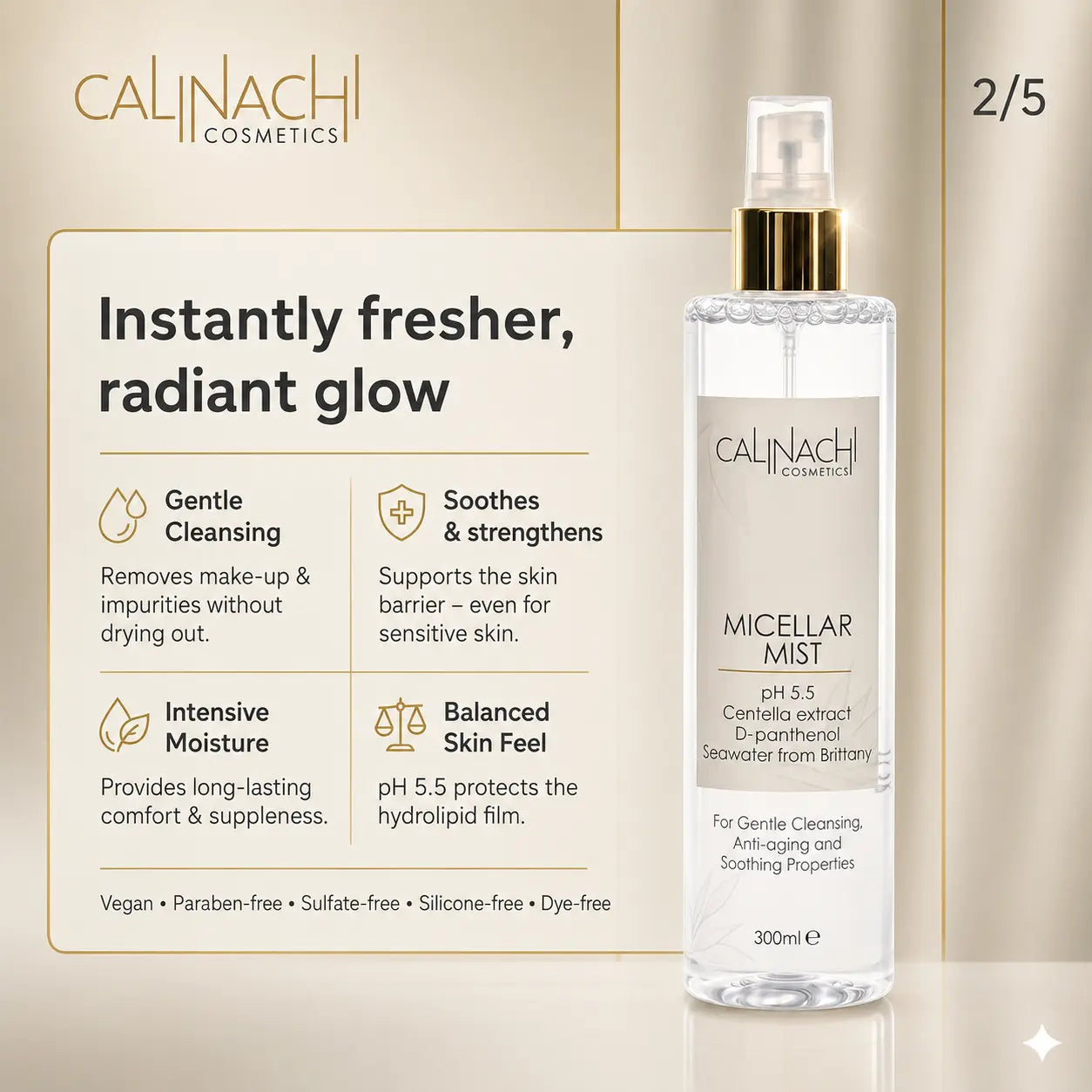 Micellar Myst, 300ml. skincare CALINACHI Cosmetics