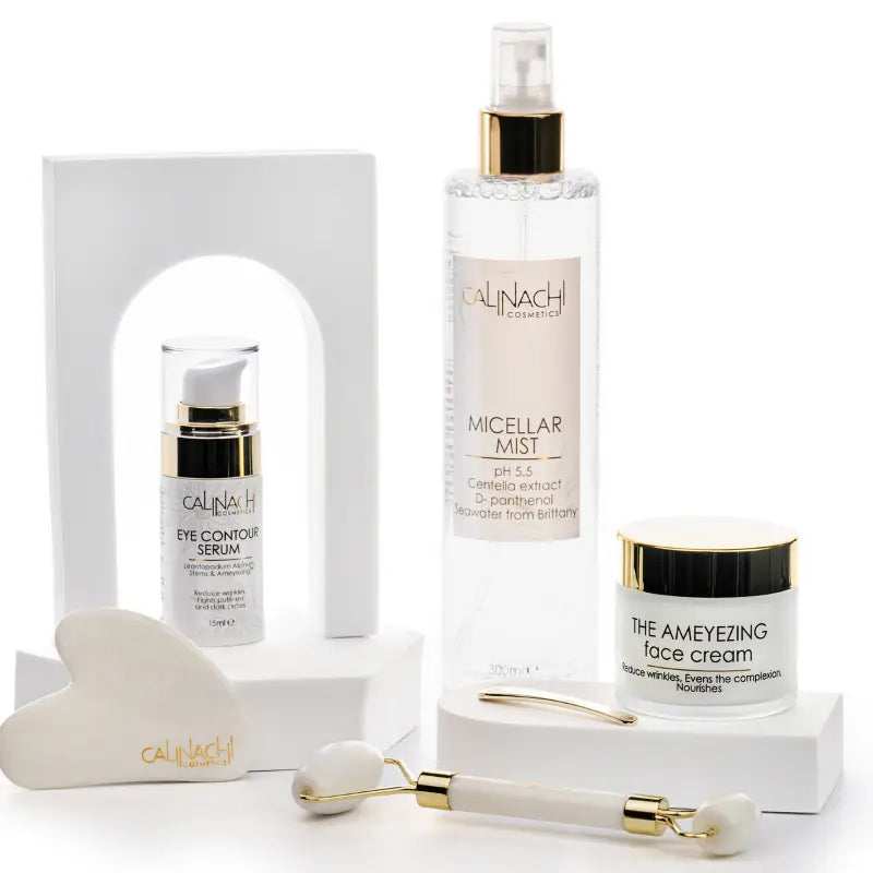 The Ameyezing Regenerating Natural Day Therapy for Face, Neck and Décolletage SkinCare Set CALINACHI Cosmetics