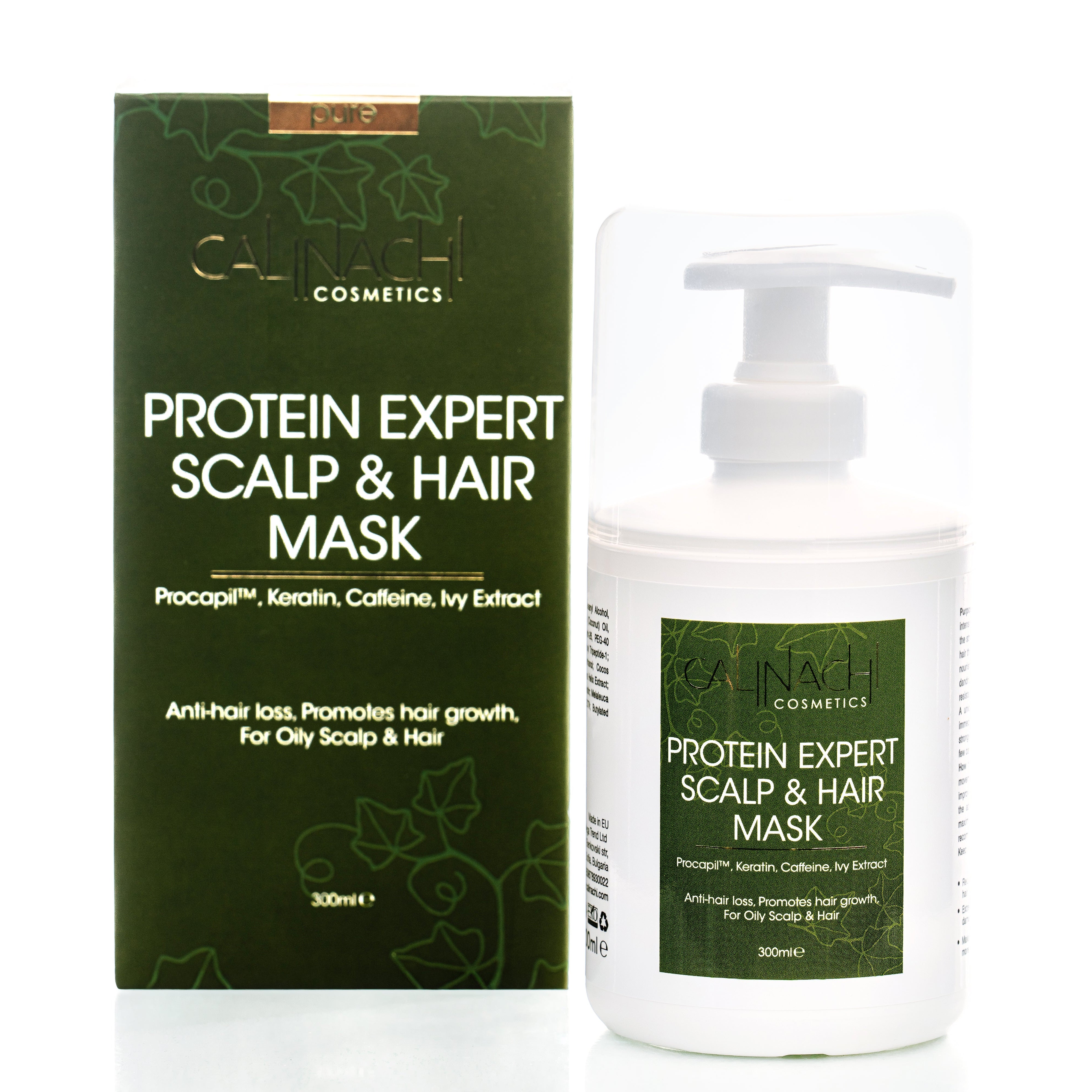 Protein Expert (Normal to Oily & Oily) Anti-Hair Loss, Restorative, Mask for Scalp and Hair, 300 ml.